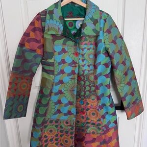 Desigual Colorful Patterned Women's Coat